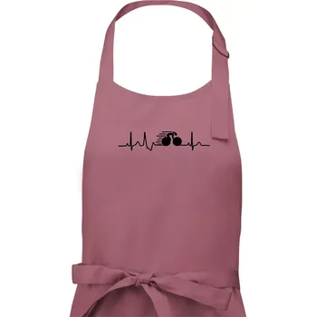 Kuchyňská zástěra EKG dráhová cyklistika - Dámská zástěra na vaření - Univerzální velikost ( Starorůžová )