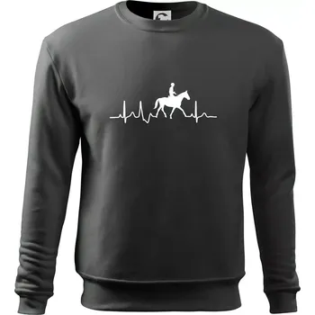 Chlapecké tričko EKG jízda na koni - Mikina Essential dětská - 146 cm/10 let ( Tmavá břidlice (šedá se zeleným nádechem) )