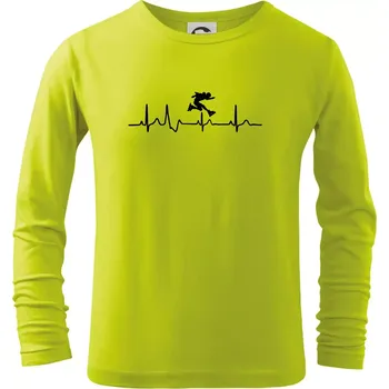 Dětská móda EKG inline přeskok - Triko dětské Long Sleeve - 158 cm/12 let ( Limetková )