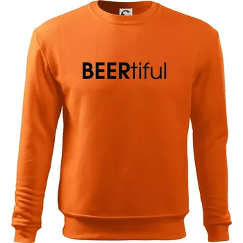 Pánská mikina Pivní nápisy BEERtiful - Mikina Essential pánská - M ( Oranžová )