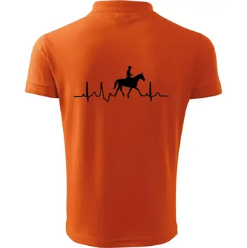 Pánská košile EKG jízda na koni - Polokošile pánská Pique Polo 203 - 4XL ( Oranžová )
