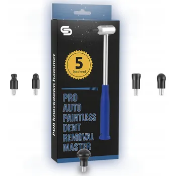 Kladivo Kladivo PDR na promáčkliny, Vyklepávací kladivo na vytahování promáčklin, Vyměnitelné hlavice 5 ks