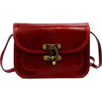 Kabelka Kožená crossbody kabelka Florence 57 červená