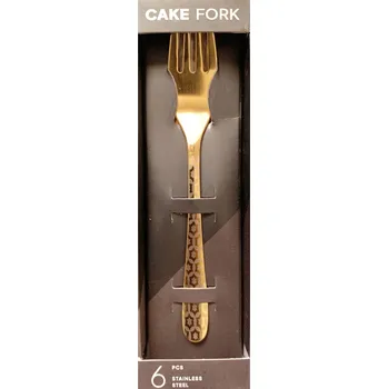 Příbor Sada příborů Cardsplitter ZLATÁ S GRAFIKOU 6 ks