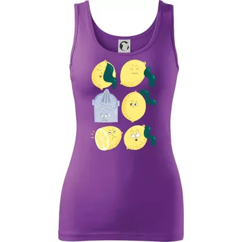 Dámské tričko Citroni kreslení (studio-arte.cz) - Dámské tílko - 2XL ( Fialová )