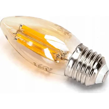 Žárovka Žárovka svíčka FILAMENT C35 E27 8W 2200K 880lm AMBER (Jantarová)