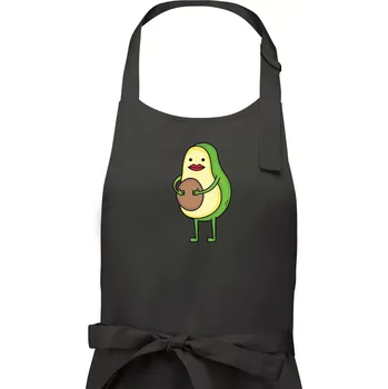 Kuchyňská zástěra Párové triko - avokádo - Dámská zástěra na vaření - Univerzální velikost ( Tmavá břidlice (šedá se zeleným nádechem) )