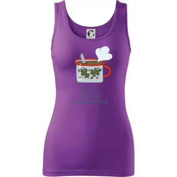 Dámské tričko čaj je vždycky dobrý nápad (studio-arte.cz) - Dámské tílko - 2XL ( Fialová )