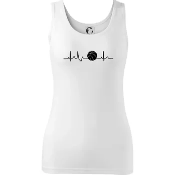 EKG basketbal míč - Dámské tílko - L ( Bílá )
