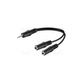 Audio kabel Kabel Jack 3,5mm 3pin zásuvka x2,Jack 3,5mm 3pin vidlice