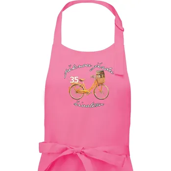 Kuchyňská zástěra Mužská jízda životem 35 - Pánská zástěra na vaření - Univerzální velikost ( Růžová )