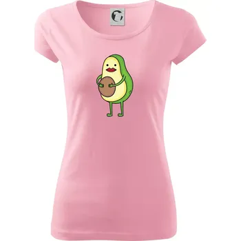 Dámské tričko Párové triko - avokádo - Dámské triko Pure - L ( Růžová )