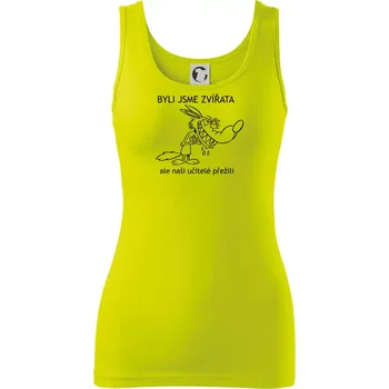 Dámské tričko Školní triko - Zvířata - Dámské tílko - XL ( Limetková )