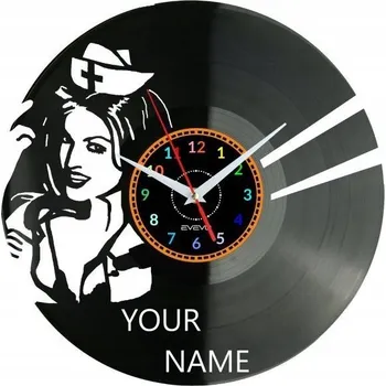 Hodiny Nástěnné hodiny Sestřička Vaše Jméno Vinylová Deska Moderní Dekorativní