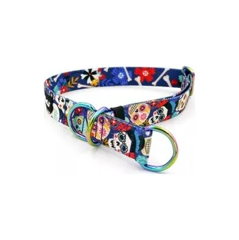 Obojek pro psa Polostahovací obojek Día de los Muertos L/XL