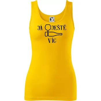 Dámské tričko Já ještě víc piju - Dámské tílko - M ( Žlutá )