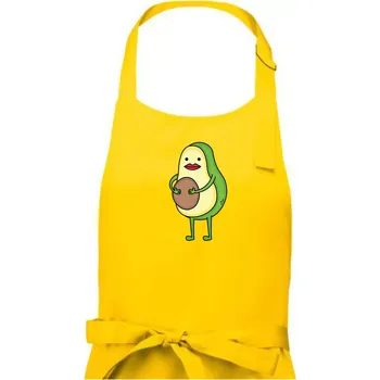 Kuchyňská zástěra Párové triko - avokádo - Dámská zástěra na vaření - Univerzální velikost ( Žlutá )