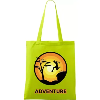 Nákupní taška Parkour adventure - Taška bavlněná - 42 x 38 cm ( Limetková )