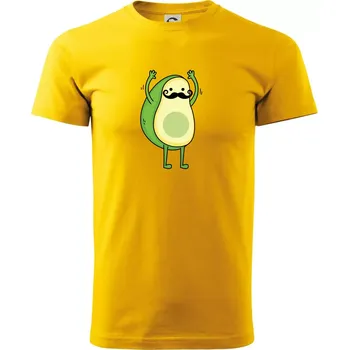Pánské tričko Párové triko - avokádo - Triko extra velké (5-8XL) - 6XL ( Žlutá )