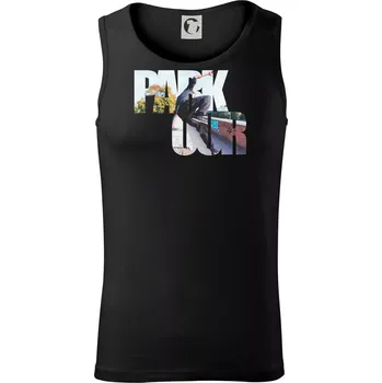 Parkour nápis ve městě - Tílko pánské Core - XL ( Černá )