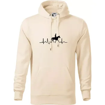 Pánská mikina EKG jízda na koni - Mikina pánská Cape s kapucí - 5XL ( Mandlová )