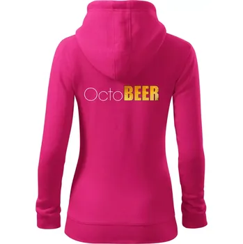 Dámská mikina Pivní měsíce - octoBEER - Dámská mikina trendy zipper s kapucí - 2XL ( Purpurová )