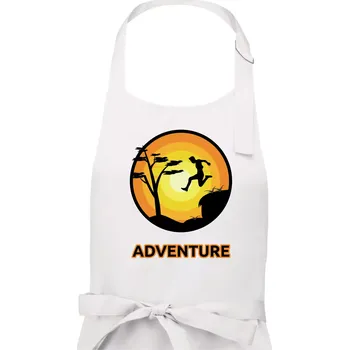 Kuchyňská zástěra Parkour adventure - Dámská zástěra na vaření - Univerzální velikost ( Bílá )