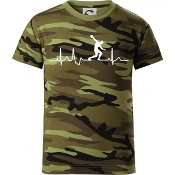 Chlapecké oblečení EKG hod diskem - Dětské maskáčové triko - 122 cm/6 let ( Zelený maskáč )