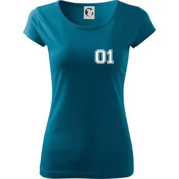 King - Queen - 01 dres (černobílá) - Dámské triko Pure - 3XL ( Petrolejová )