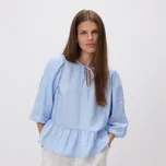 Reserved - Viskózová halenka s vázáním u výstřihu - světle modrá - 258GC-50X - 258GC-50X-S