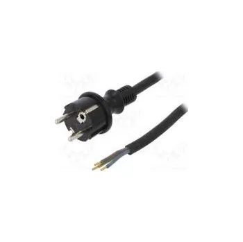 Prodlužovací kabel Kabel CEE 7/7 (E/F) vidlice,vodiče,SCHUKO vidlice guma 3m