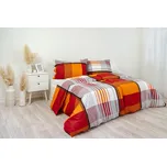 Stanex Ložní povlečení krepové Sofie oranžová (LS279) rozměr: 140 x 200 + 90 x 70, Zapínání: Knoflíkové