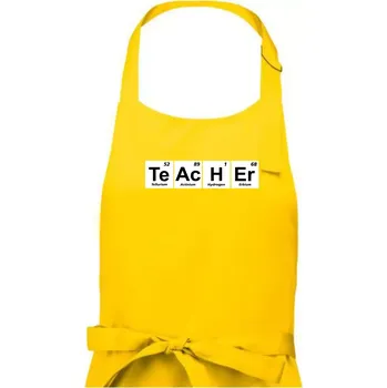 Kuchyňská zástěra Periodická tabulka - Teacher - Pánská zástěra na vaření - Univerzální velikost ( Žlutá )