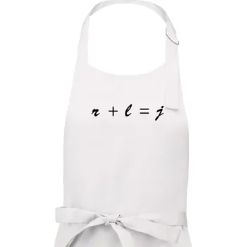 Kuchyňská zástěra Hra matematiky - Dámská zástěra na vaření - Univerzální velikost ( Bílá )