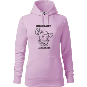 Dámská mikina Školní triko - Bez základky - Mikina dámská Cape s kapucí - XS ( Orchid )