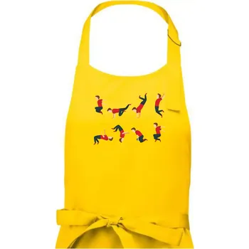 Kuchyňská zástěra Parkour abeceda - Pánská zástěra na vaření - Univerzální velikost ( Žlutá )