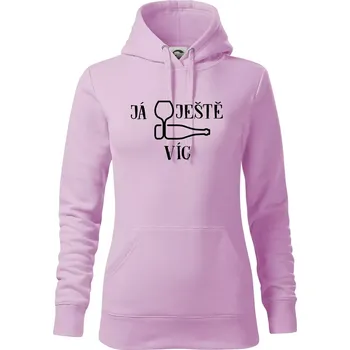 Dámská mikina Já ještě víc piju - Mikina dámská Cape s kapucí - S ( Orchid )