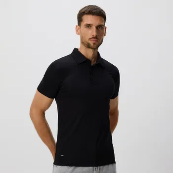 Pánské tričko Reserved - Polokošile střihu slim - černý - 274EF-99X - 274EF-99X-XXL