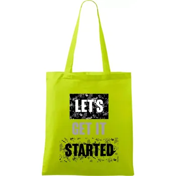 Lets get it started - Taška bavlněná - 42 x 38 cm ( Limetková )