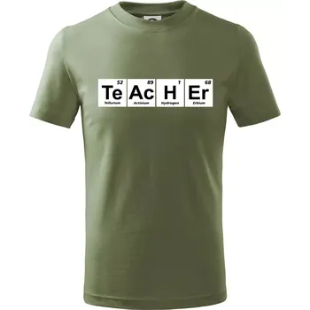 Periodická tabulka - Teacher - Tričko dětské bavlněné - 122 cm/6 let ( Khaki )