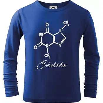 Chlapecké tričko Čokoláda chemie - Triko dětské Long Sleeve - 122 cm/6 let ( Královská modrá )