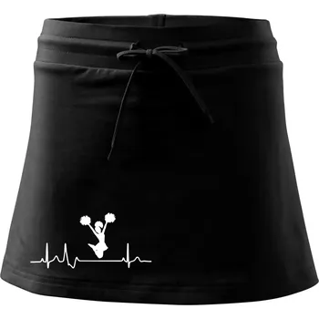Dámská sukně EKG roztleskávačka výskok - Sportovní sukně - two in one - XS ( Černá )