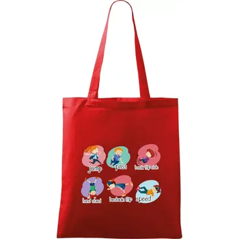 Parkour moves - Taška bavlněná - 42 x 38 cm ( Červená )