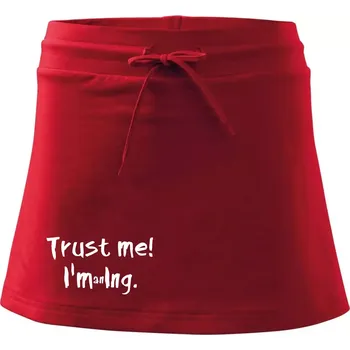 Dámská sukně Trust me I´m an Ing. / Věř mi jsem Ing. - Sportovní sukně - two in one - S ( Červená )