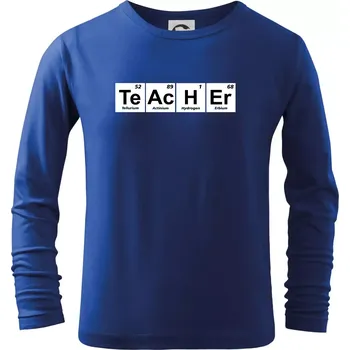 Chlapecké tričko Periodická tabulka - Teacher - Triko dětské Long Sleeve - 158 cm/12 let ( Královská modrá )