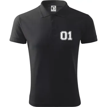 Pánská košile King - Queen - 01 dres (černobílá) - Polokošile pánská Pique Polo 203 - XL ( Dřevěné uhlí )