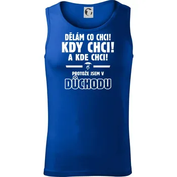 Dělám co chci, kdy chci důchod - Tílko pánské Core - 2XL ( Královská modrá )