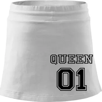 Dámská sukně King - Queen - 01 dres (černobílá) - Sportovní sukně - two in one - S ( Bílá )