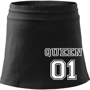 Dámská sukně King - Queen - 01 dres (černobílá) - Sportovní sukně - two in one - XS ( Černá )