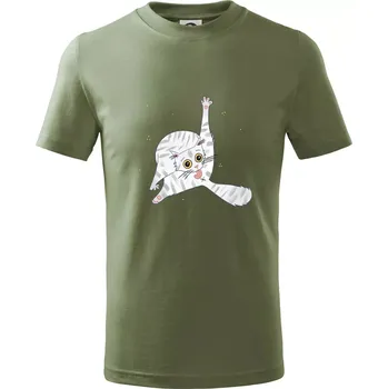 Chlapecké oblečení Kočka čistotná (studio-arte.cz) - Tričko dětské bavlněné - 104-110cm / 3-4 roky ( Khaki )